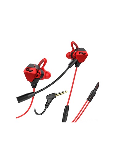 Geeksen G10-a Kırmızı Oyun Kulaklığı 3.5mm Mikrofonlu Stereo Ses Kontrolü Xbox Ps4 Pc Uyumlu