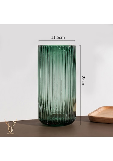 Ligna Yeşil Cam Vazo - Büyük 25 Cm Yeşil