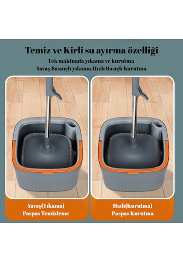 Altron 4 Mop'lu Temiz Su Ile Kirli Su Ile Ayıran Otomatik Temizli