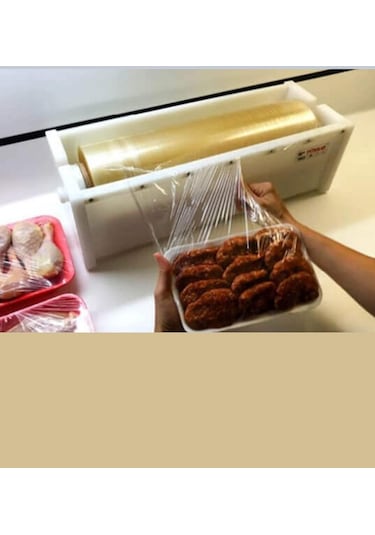 Türkay Streç Film Kesme Aparatı Büyük Polietilen 50x16 Cm - Beyaz