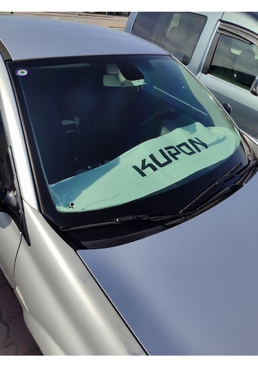 Kupon Baskılı Oto Göğüs Örtüsü Beyaz Havlu