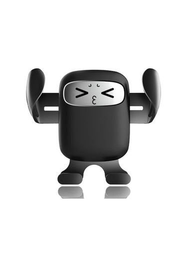 F2 Karikatür Tasarım Araba Hava Çıkışı Dağı Dönebilen Yerçekimi Telefon Tutucu Stand Braketi - Öpücük Sarı