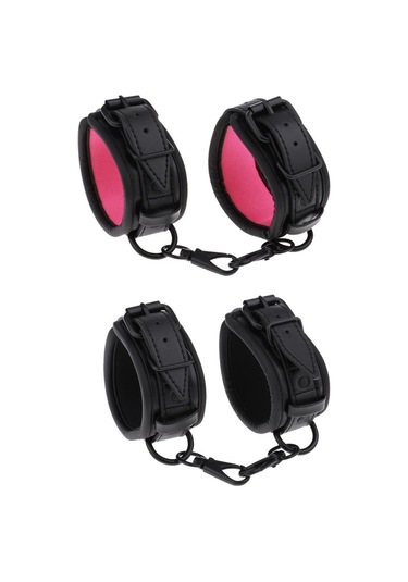 Suntek Ayarlanabilir Pu Deri Kelepçe Ayak Bileği Manşet Pembe