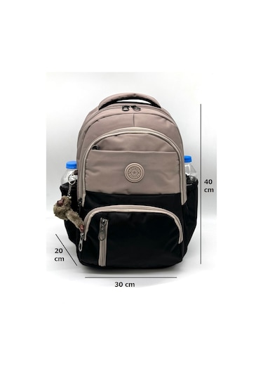 İlk Okul Çantası 3'lü Seti Unisex Çocuk İlkokul Çantası Bvt-8010 Vizon-siyah Vizon - Siyah