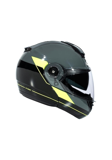 Zeus Zs-3050 Be7 Grey Fluo Yellow Çene Açılır Motosiklet Kaskı