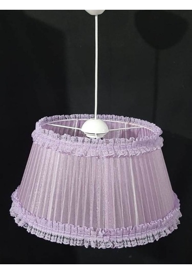 Açık Mor Lila Fırfırlı Yatak Odası Çocuk Odası Avizesi