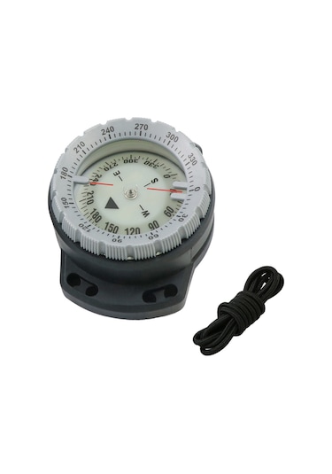 Neevoyu 50 Metre Su Altı Dalış Pusulası - Işıklı, Su Geçirmez, Esnek Kayışlı Outdoor Navigasyon Aleti Gri