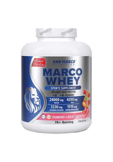San Marco Nutrition Marco Whey Çilek Ve Bisküvi Aromalı 2300 gr
