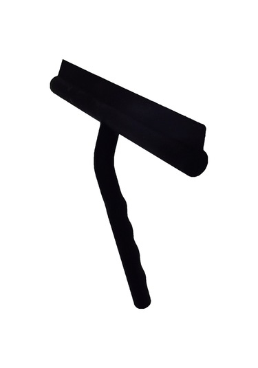 Hombey Ev & Banyo Silikon Silecek - Cam, Pencere, Duvar Temizliği - Paslanmaz, Sürtünmezdir - Siyah + Asma Kanca Siyah