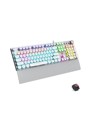 Lecoo KG1102 USB Kablolu Red Switch Makro Tuşlu RGB Mekanik Gaming Türkçe Q Metalik Klavye