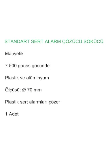 7.500 Gauss Standart Alarm Etiketi Çözücü Sökücü