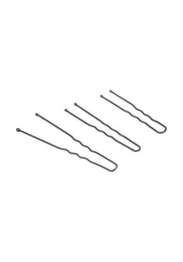 Dofolink 100 Adet Metal U Şekilli Saç İğnesi - Dalgalı Tip Saç Tutucu, Toplu Paket, Farklı Boyutlar, Siyah Renk, Saç Stili Oluşturucu Aksesuar Siyah