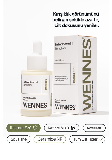0.3% Retinol Seramid Serum Nemlendirici Krem Avantajlı Set