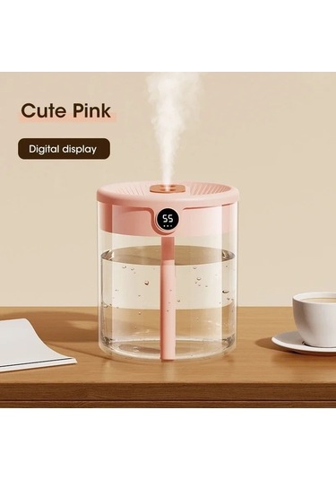 Novahub 2l Hava Nemlendirici, Lcd Nem Göstergesi, Gece Lambası, Çift Meme, Aroma Difüzörü, Ev-ofis İçin Çok Renkli