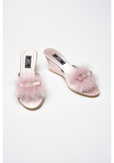 Gc Kaz Tüyü Yüksek Feta Bayan Terlik 170 Ekru