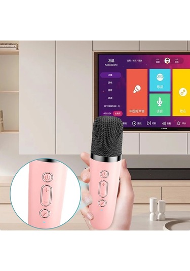 Bluetooth Uyumlu 5.3 Mini Ev Sineması Hoparlörleri Kablosuz Mikrofon İle Küçük White