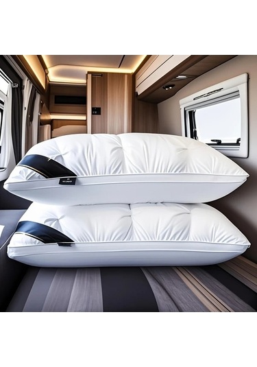 Trendooze 2025 Kalın Yastık 19x29 İnç Yatak Kalitesi Yumuşak Polyester Ev Ve Kamp Seviyesi Yastık