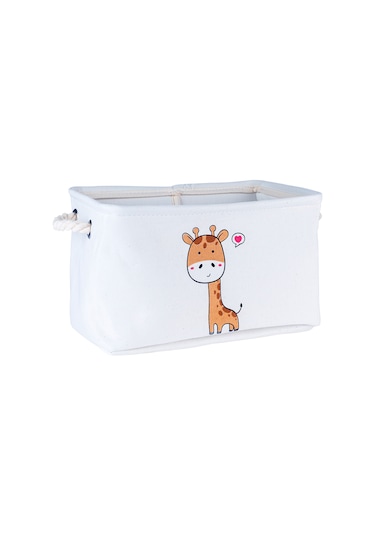 Decolove Oyuncak Sepeti - Zürafa Desenli / Küçük Boy Krem