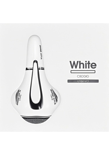 Geeroyoo West Bıkıng Ergonomik Bisiklet Sele - Yol Ve Dağ Bisikletleri İçin Konforlu, Havadar Ve Esnek Tasarım Beyaz