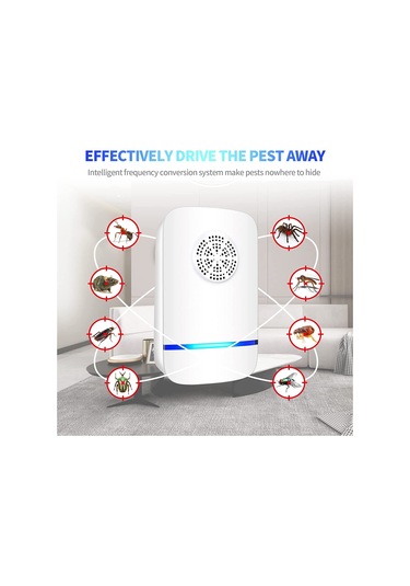 Lemestar Elektrikli Ultrasonik Haşere Kovucu, 100-150 M² Kapsama Alanı, Abs Plastik, Atılabilir, Ce/rohs/fcc/epa Onaylı