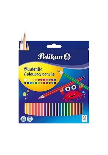 Pelikan Kuru Boya Kalemi Üçgen 24 Lü Kutu