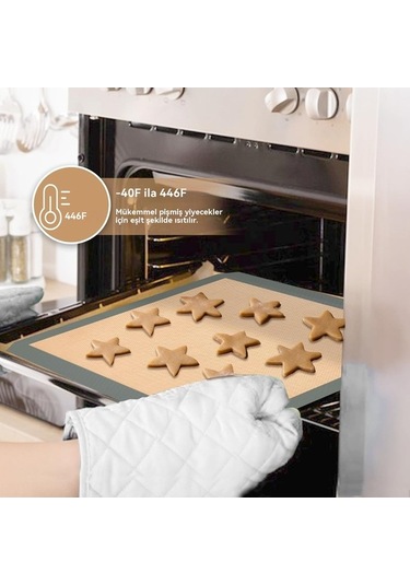 Ulzyvf Yapışmaz Ve Tepsileri Tekrar Silikon Set Pişirme Pişirme Pişirme Pasta Matı, Malzemeleri Kurabiye, Kullanılabilir İçin, İçin Güvenli Gıda Fırın Ekmek Beyaz 3'lü Zd Beyaz