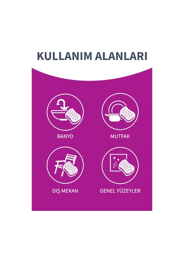 Klasik Yeşil Sünger Düz 5'li Paket Üçlü Set