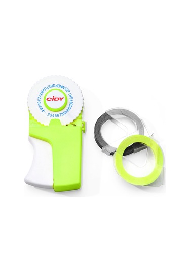 Xindoker C1880 El İşlemli Etiketleyici - 2 Adet 9mm 3m Siyah+sarı Bantlı, Ev/ofis/ Dekorasyon İçin Manuel Basınçlı Bant Yazıcı