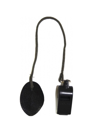 Plastik Kordonlu Düdük Standart Siyah