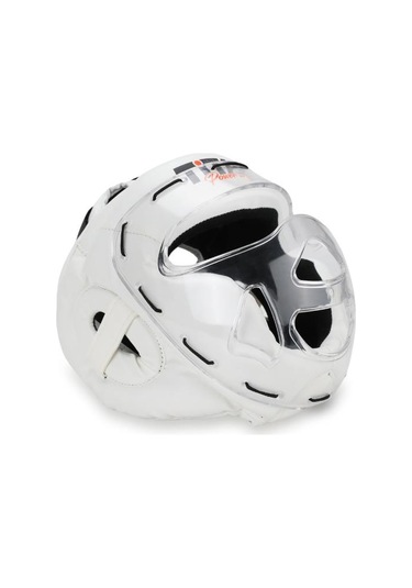 Titan Sport Yüz Korumalı Boks Kaskı , Beyaz Camlı Model Çok Renkli