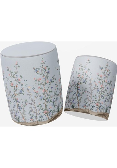 Mini Colorful Flowers Puf Kumaşı Süettir. Uluslararası Solmama Sertifikasına Sahiptir. Çok Renkli