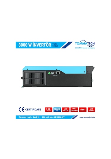 Tommatech Tam Sinüs 3000 W New 3Kw Akıllı İnvertör Tam Sinüs