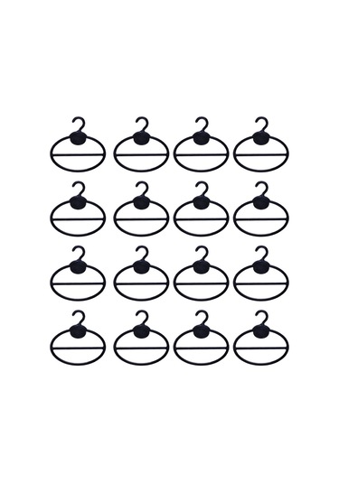 20 Paket/grup Evrensel Abs Yapılmış Askı Zarif El Sanatları Uzun Hizmet Ömrü Yuvarlak Siyah