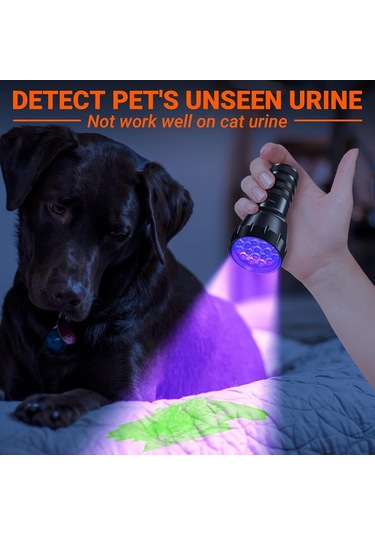 Valkyrie 21 Led 1. Kalite 395nm Güneş Işığı Ultraviyole Uv El Feneri - Blacklight - Çok Amaçlı Siyah