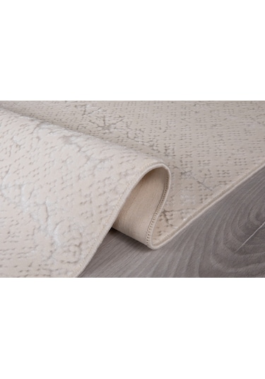 My Evilla Modern Dekoratif Star Seri Krem Açık Gri Dokuma Halı