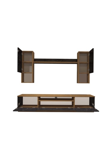 Decoraktiv Trendstyle 5das Mdf Tv Ünitesi Tv Sehpası Pera - Siyah Mermer