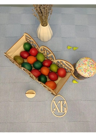 Woodiks Yol Yumurtası Standı Paskalya Sepeti 152010188 Bej