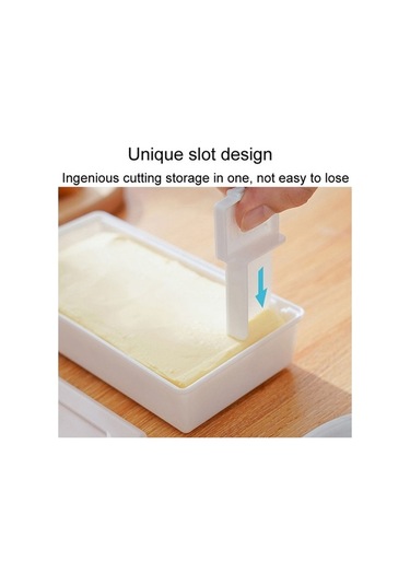 Dancemonkey Cbtx Ev Kare Tereyağı Kesme Sebzelik Kapaklı Kullanıcı Dostu Mutfak Peynir Saklama Kutusu Beyaz Beyaz