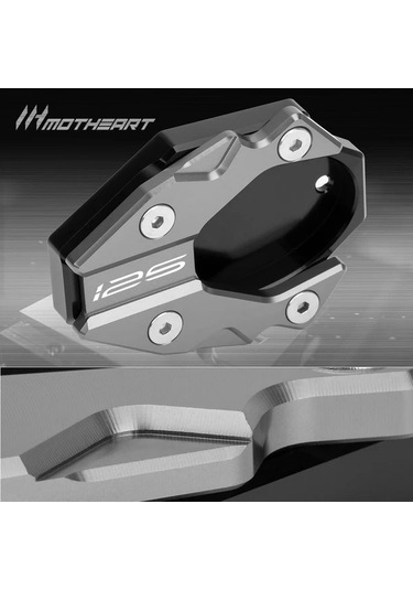 Xuweiwei Red Motorcycle Kickstand Pad Z125 2018-2024 Anti Sinking Soft Ground Side Stand Foot Extension Plate Support