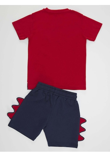 Denokids Cool Dino Erkek Çocuk Şort Takım Çok Renkli