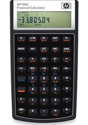 HP 10bII Finansal Hesap Makinesi, 12 Haneli LCD
