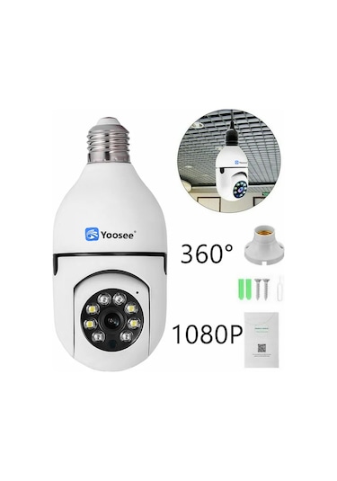 Yoosee Ev Güvenlik WIFI Panoramik Kamera Hd Ampul Uzaktan İzleme Kablosu