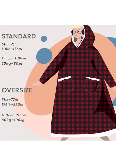 Sones Tembel Battaniye Kuzu Yünü Tv Battaniyesi Giyilebilir Battaniye Siyah