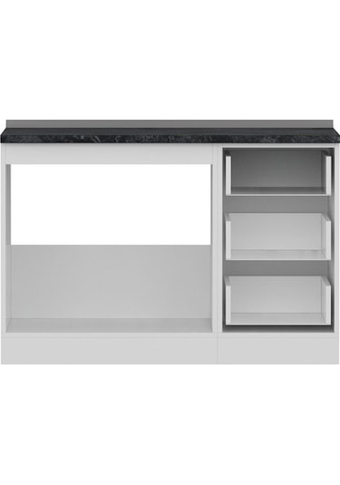 Minar 125 Cm Mutfak Dolabı Beyaz 125-B2-Alt Modül Beyaz