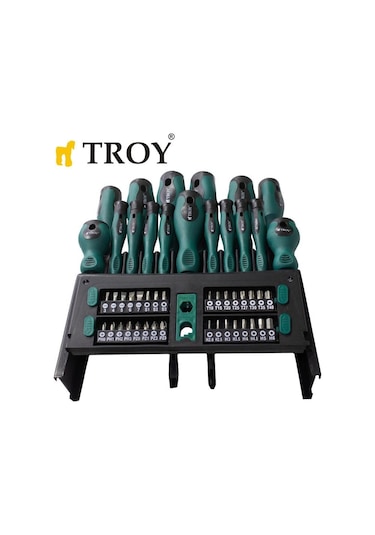 Troy 22350 Tornavida Bits Uç Seti 50 Parça