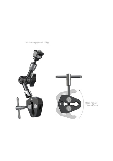 Smallrig 5310 Magic Arm Yengeç Şeklinde Kelepçeli 7'' Siyah