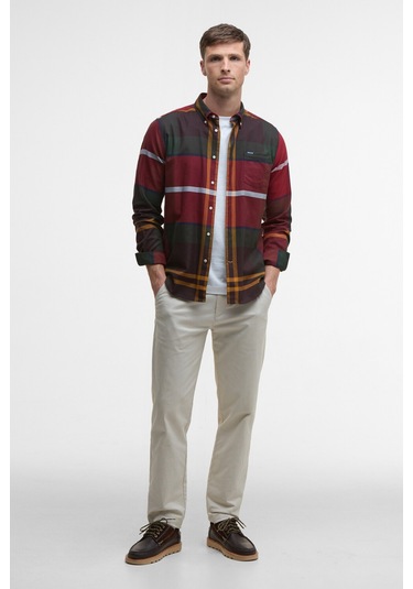 Barbour Dunoon Tailored Tartan Gömlek Tn69 Winterberry Tartan Çok Renkli