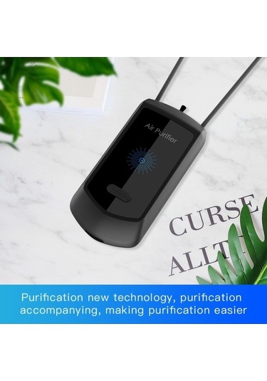 Novahub 120 Milyon Negatif İyon Hava Temizleyicisi Mini Asılı Boyun Temizleyici Beyaz Siyah, Beyaz-siyah Siyah