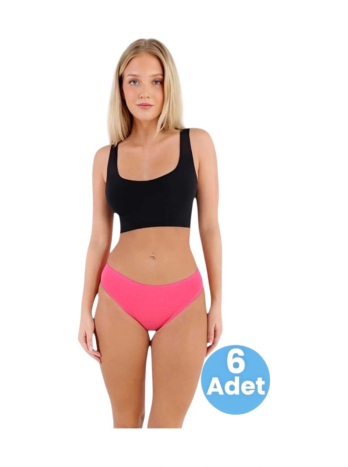 Tezzgelsin Kadın Pamuklu Penye Süprem Kumaş Bikini Külot Kadın Bikini Külot 6 Adet Fuşya