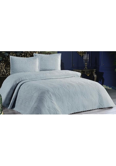 Mikrofiber Yatak Örtüsü Seti Gri Yatak Örtüsü 250 X 260 Cm